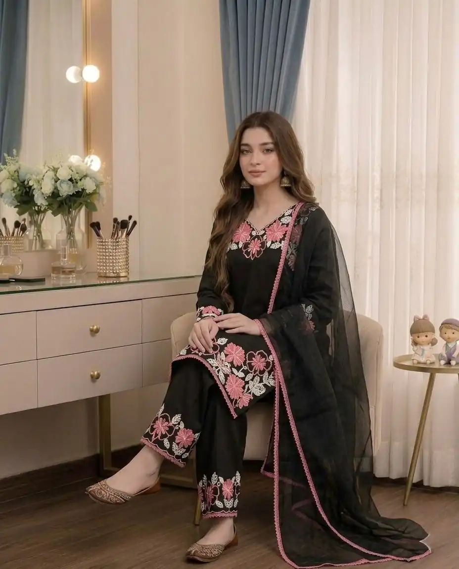 AD 235 Black Satin Rayon Salwar Suit Perfect for Wedding, Party, Haldi, Holi, Housewarming – . Now at just ₹1949. Delivery 4-6 Working Days. Shop now. | Casual Suits, Jump Suits, Creative suits, Designer Suits, Palazzo Suits, Party Wear Suits, Patiala Suits, Salwar suit, Straight Suits
