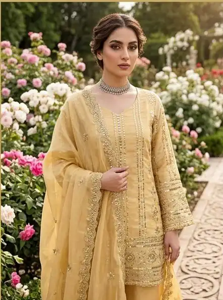 KD 1583 Golden | Golden Zimmy Silk Salwar Suit with Sequins Work. Special Price ₹1699. Delivery 4-6 Working Days. Shop now. | Casual Suits, Jump Suits, Creative suits, Designer Suits, Palazzo Suits, Party Wear Suits, Patiala Suits, Salwar suit, Straight Suits