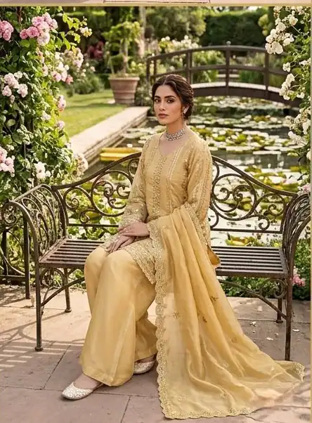 KD 1583 Golden | Golden Zimmy Silk Salwar Suit with Sequins Work. Special Price ₹1699. Delivery 4-6 Working Days. Shop now. | Casual Suits, Jump Suits, Creative suits, Designer Suits, Palazzo Suits, Party Wear Suits, Patiala Suits, Salwar suit, Straight Suits