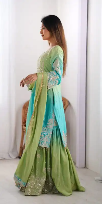 SP 01 Green Color Chinon Silk Designer Work Salwar Suit in Get it for ₹2499. Delivery 4-6 Working Days. Best Online Shop now. | Casual Suits, Jump Suits, Creative suits, Designer Suits, Palazzo Suits, Party Wear Suits, Patiala Suits, Salwar suit, Straight Suits