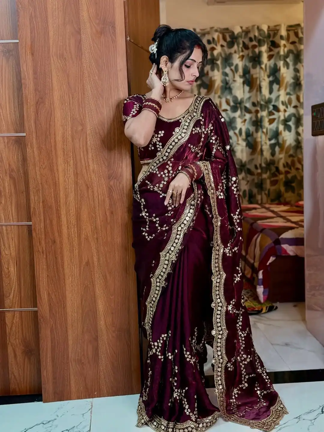 NC 5524 Maroon Color Space Silk Saree with Embroidery Work & Zari Work. Best Price ₹2149. Delivery 4-6 Working Days. Shop now. | Creative Sarees, Bollywood Sarees, Designer Sarees, Embroidered Sarees, Ethnic Saree, Modern Digital sarees, Party Wear Sarees, Sarees
