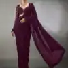 DF 3474 Wine Faux Georgette Saree Perfect for Wedding, Party, Bridal Wear, Baisakhi, Raksha Bandhan –. Introductory Price ₹1799. Delivery 4-6 Workin | Creative Sarees, Bollywood Sarees, Designer Sarees, Embroidered Sarees, Ethnic Saree, Modern Digital sarees, Party Wear Sarees, Sarees