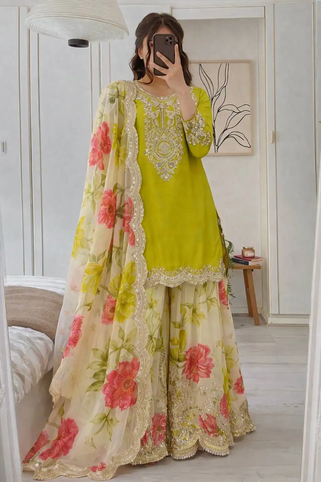 ZC 8011 Green Chinon Silk Salwar Suit with Embroidery Work & Sequins Work. Get it for ₹2399. Delivery 4-6 Working Days. Shop now. | Casual Suits, Jump Suits, Creative suits, Designer Suits, Palazzo Suits, Party Wear Suits, Patiala Suits, Salwar suit, Straight Suits