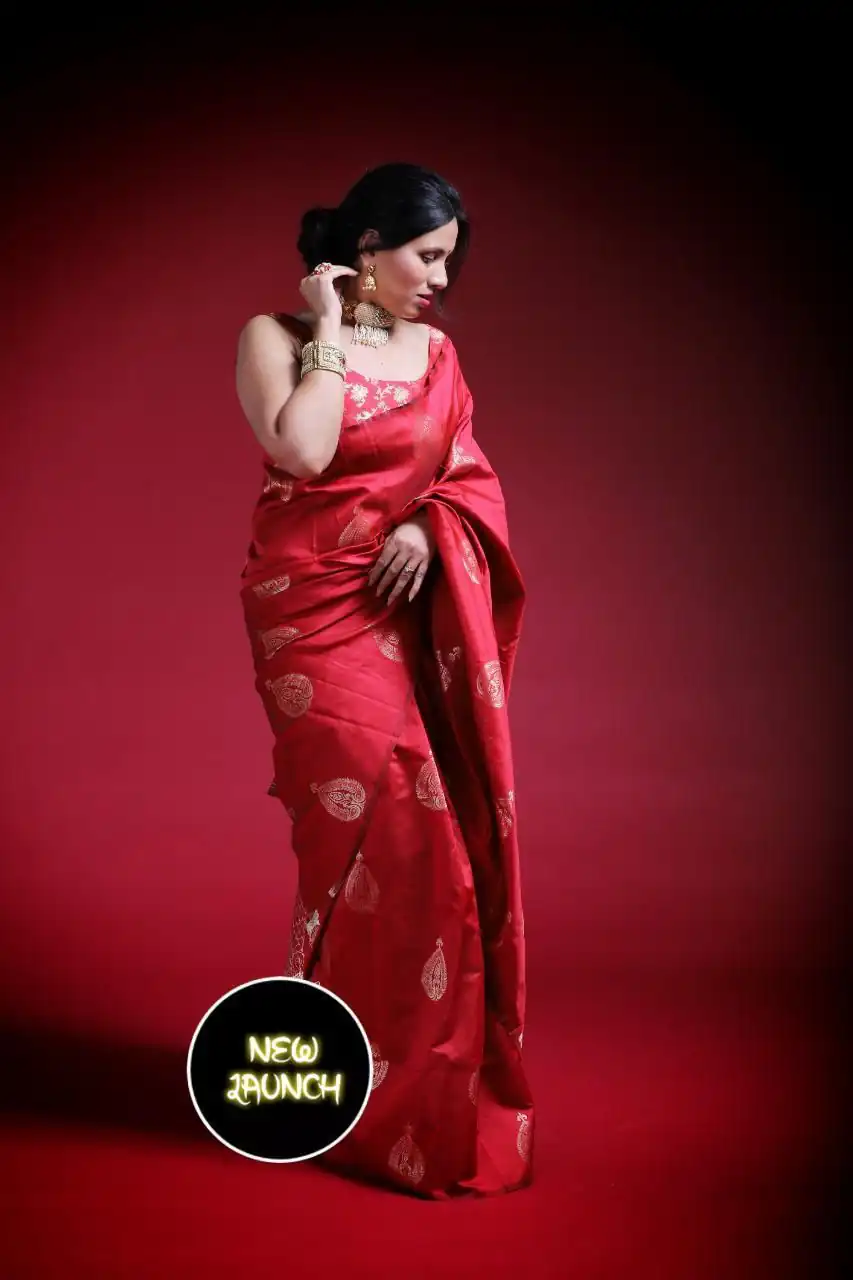 KP 2072 Red Color Yellow Soft Lichi Silk Saree with Jacquard Work. Best Price ₹1299. Delivery 4-6 Working Days. Shop now. | Creative Sarees, Bollywood Sarees, Designer Sarees, Embroidered Sarees, Ethnic Saree, Modern Digital sarees, Party Wear Sarees, Sarees