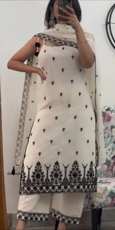 MF 476 Black Embroidery Sequins Work Salwar Suit in Pink Maska Cotton Silk. Wedding, Party, Festive, Price 2049 - Delivery 4-6 Working Days. Shop now. | Casual Suits, Jump Suits, Creative suits, Designer Suits, Palazzo Suits, Party Wear Suits, Patiala Suits, Salwar suit, Straight Suits