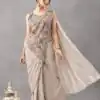ST 1180 Chiku in Chiku Chinon. Embroidery Work Gorgeous Saree Wedding, Party, Festive, Events, Grab it for ₹1899. Delivery 4-6 Working Days. Shop now. | Creative Sarees, Bollywood Sarees, Designer Sarees, Embroidered Sarees, Ethnic Saree, Modern Digital sarees, Party Wear Sarees, Sarees