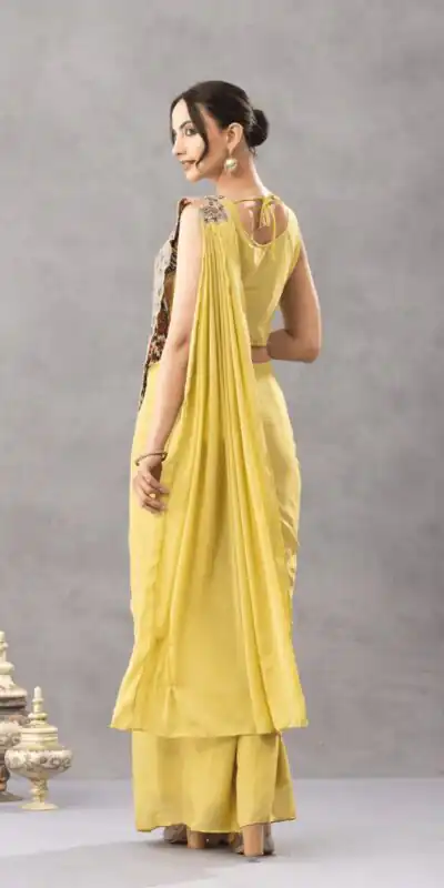 ST 1180 Lemon Yellow in Chinon. Embroidery Work Gorgeous Saree Wedding, Party, Festive, Events, Grab it for ₹1899. Delivery 4-6 Working Days. Shop now. | Creative Sarees, Bollywood Sarees, Designer Sarees, Embroidered Sarees, Ethnic Saree, Modern Digital sarees, Party Wear Sarees, Sarees