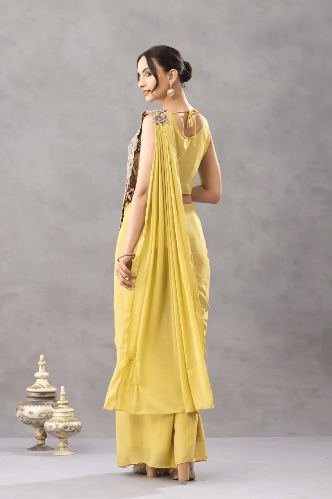 ST 1180 Lemon Yellow in Chinon. Embroidery Work Gorgeous Saree Wedding, Party, Festive, Events, Grab it for ₹1899. Delivery 4-6 Working Days. Shop now. | Creative Sarees, Bollywood Sarees, Designer Sarees, Embroidered Sarees, Ethnic Saree, Modern Digital sarees, Party Wear Sarees, Sarees