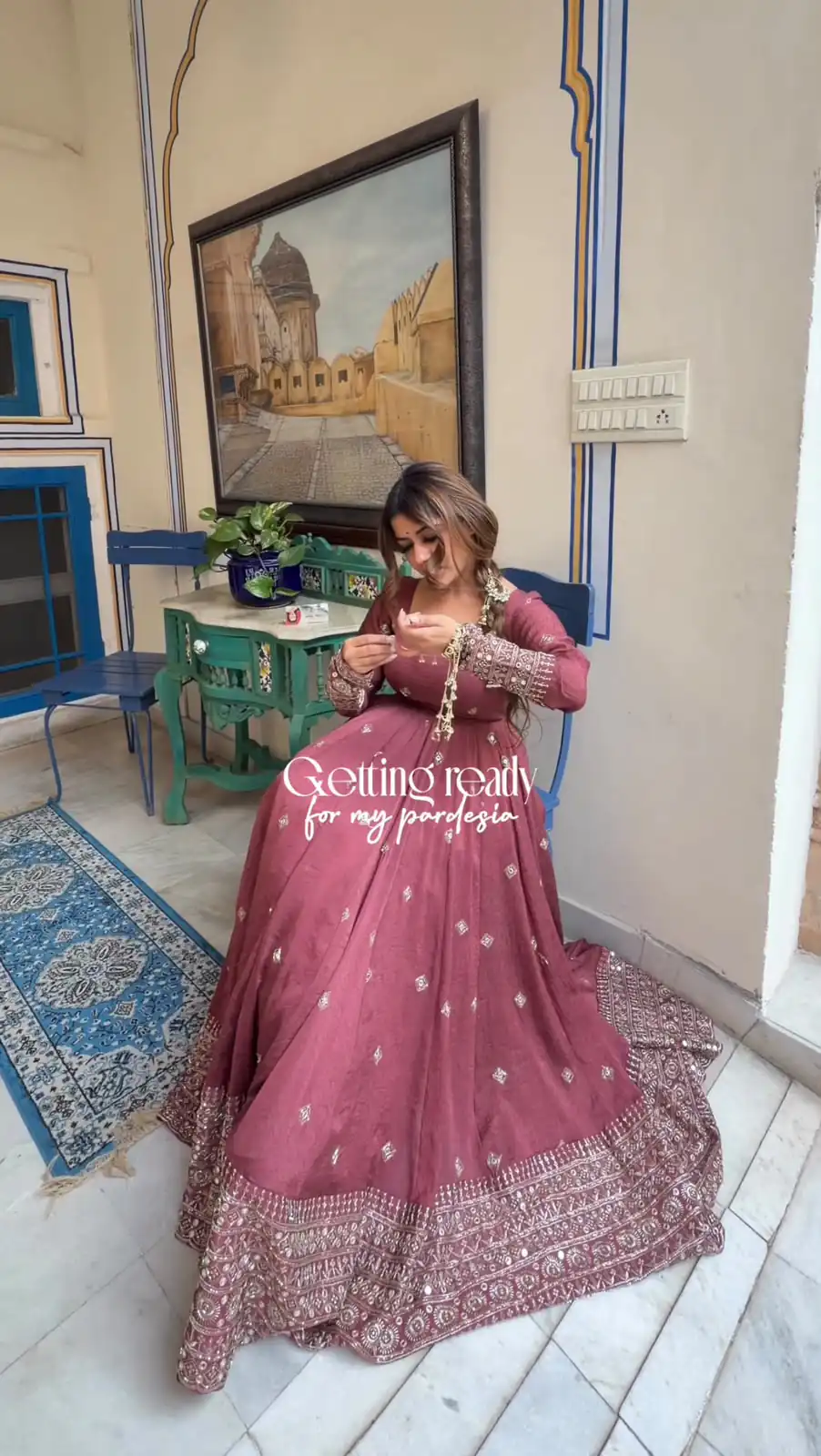 KD1589 Peach Color Mul Chanderi Silk Mul Chanderi Silk Thread Embroidery Gown Delivery 4-6 Working Days. Online Shop now. | Bollywood Gowns, Creative Gowns, Designer Gowns, Embroidered Gowns, Gowns, Party Wear Gowns