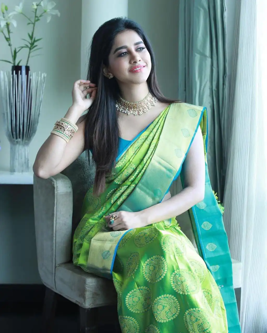 KP 4069 Green Soft Lichi Silk Cloth Saree Perfect for Wedding, Party, Family Gatherings, Sangeet, Festive Deal ₹1449. Delivery 4-6 Working Days | Creative Sarees, Bollywood Sarees, Designer Sarees, Embroidered Sarees, Ethnic Saree, Modern Digital sarees, Party Wear Sarees, Sarees