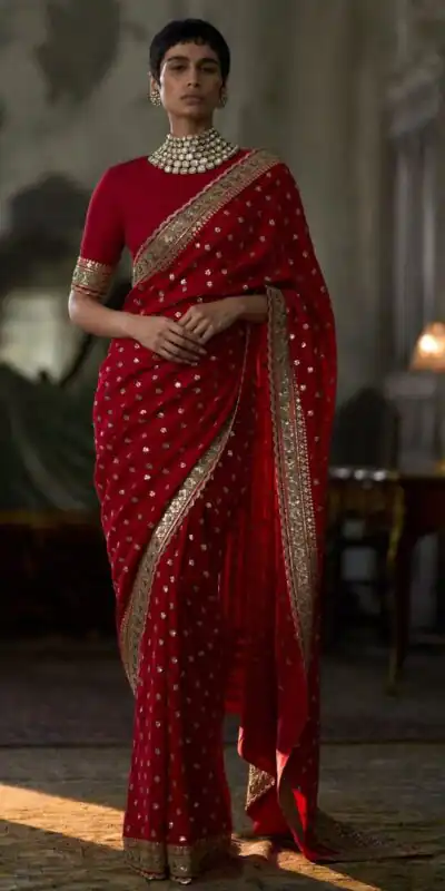 NC 5544 Red Color Georgette Saree with Embroidery Work & Lace Work. Special Price ₹1949. Delivery 4-6 Working Days. Shop now. | Creative Sarees, Bollywood Sarees, Designer Sarees, Embroidered Sarees, Ethnic Saree, Modern Digital sarees, Party Wear Sarees, Sarees