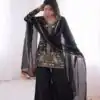 JF 043 Black Pure Fendy Silk Salwar Suitwith Embroidery Work & Sequins Work. Exclusive Offer ₹1940. Delivery 4-6 Working Days. Shop now. | Casual Suits, Jump Suits, Creative suits, Designer Suits, Palazzo Suits, Party Wear Suits, Patiala Suits, Salwar suit, Straight Suits
