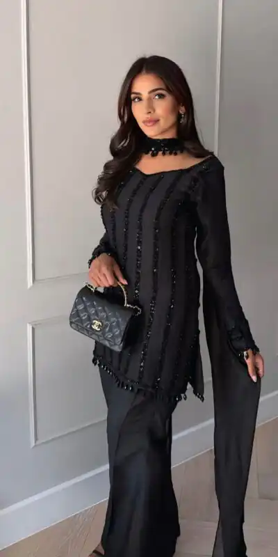 ST 1187 Black Rangoli Silk Perfect for Wedding, Party, Holi, Pooja, Anniversary – Salwar Suit. Get it for ₹2149. Delivery 4-6 Working Days. Shop now. | Casual Suits, Jump Suits, Creative suits, Designer Suits, Palazzo Suits, Party Wear Suits, Patiala Suits, Salwar suit, Straight Suits
