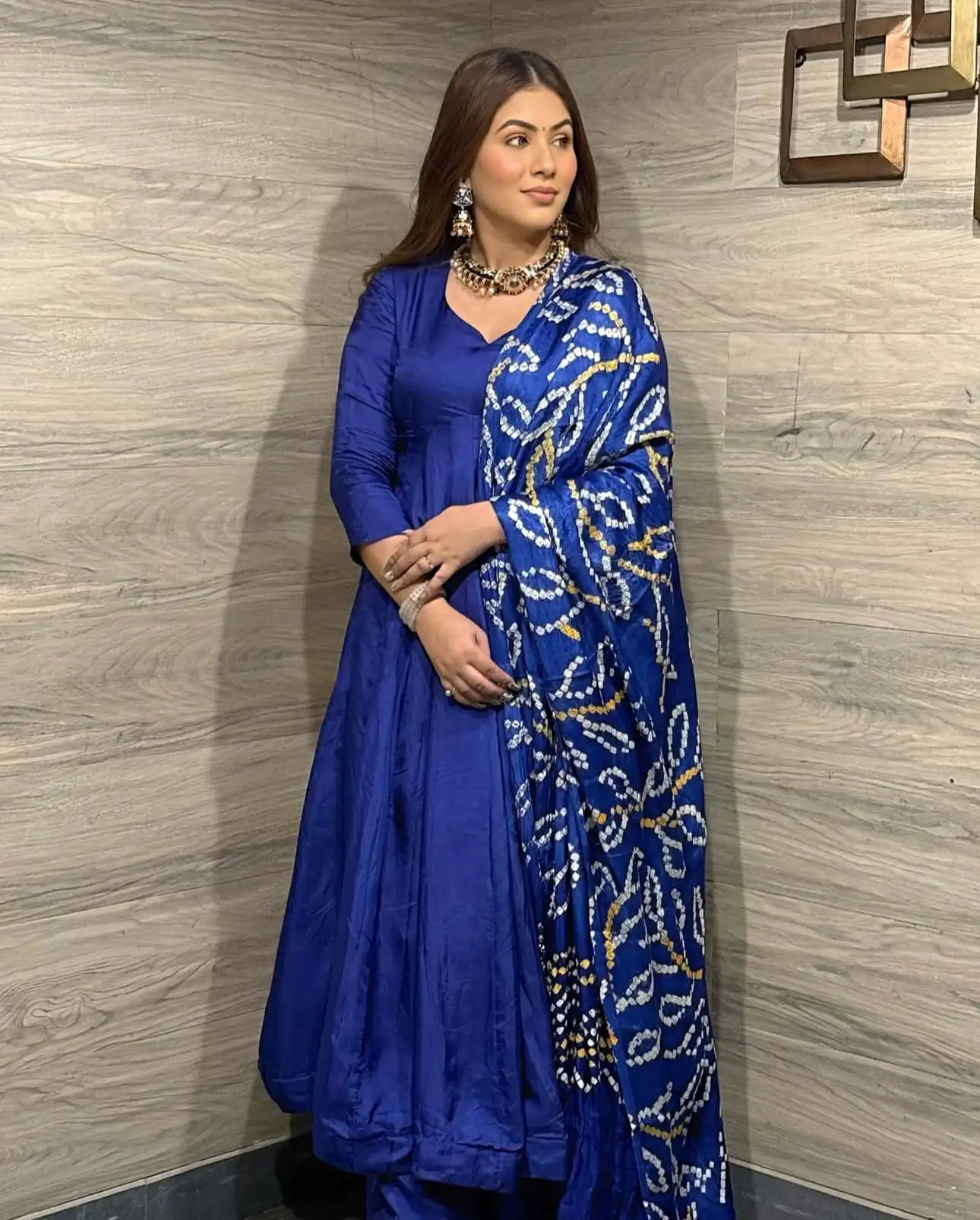 FB L332 Blue Color Digital Print Salwar Suit in Blue Chinon Silk. Now at just ₹2099. Delivery 4-6 Working Days. Shop now. | Bollywood Gowns, Creative Gowns, Designer Gowns, Embroidered Gowns, Gowns, Party Wear Gowns, Salwar suit