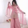 JF 043 Light Pink Pure Fendy Silk Salwar Suitwith Embroidery Work & Sequins Work. Exclusive Offer ₹1940. Delivery 4-6 Working Days. Shop now. | Casual Suits, Jump Suits, Creative suits, Designer Suits, Palazzo Suits, Party Wear Suits, Patiala Suits, Salwar suit, Straight Suits