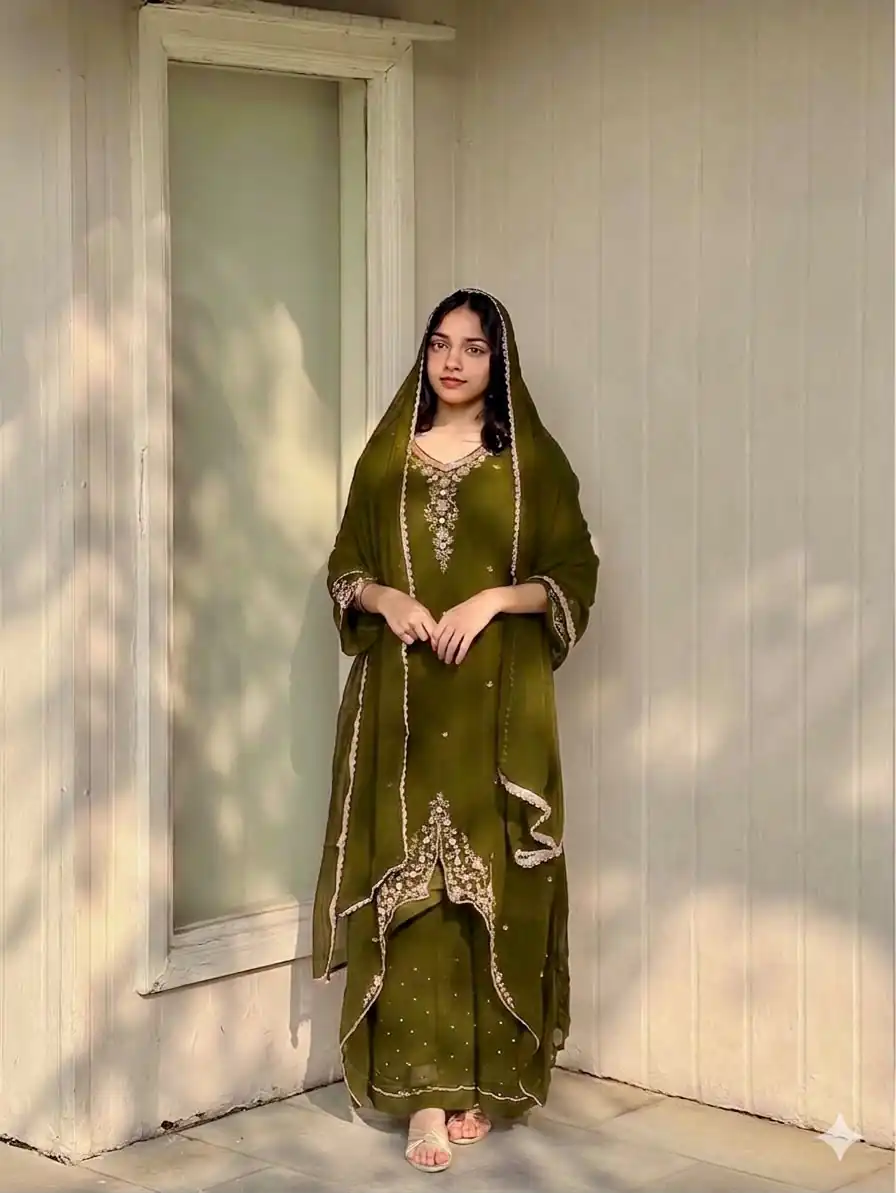 VLM 322 Mahendi Georgette Salwar Suit Perfect for Wedding, Party, Housewarming, Durga Puja, Festival Celebrations – . Grab it for ₹1949. Delivery 4-6 Workin | Casual Suits, Jump Suits, Creative suits, Designer Suits, Palazzo Suits, Party Wear Suits, Patiala Suits, Salwar suit, Straight Suits