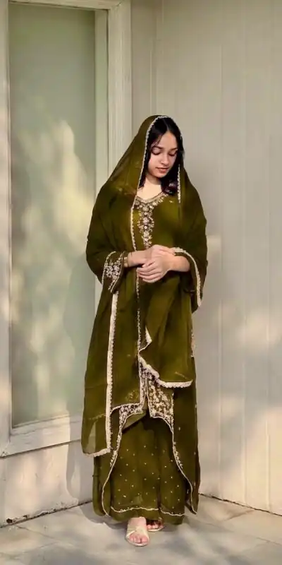 VLM 322 Mahendi Georgette Salwar Suit Perfect for Wedding, Party, Housewarming, Durga Puja, Festival Celebrations – . Grab it for ₹1949. Delivery 4-6 Workin | Casual Suits, Jump Suits, Creative suits, Designer Suits, Palazzo Suits, Party Wear Suits, Patiala Suits, Salwar suit, Straight Suits
