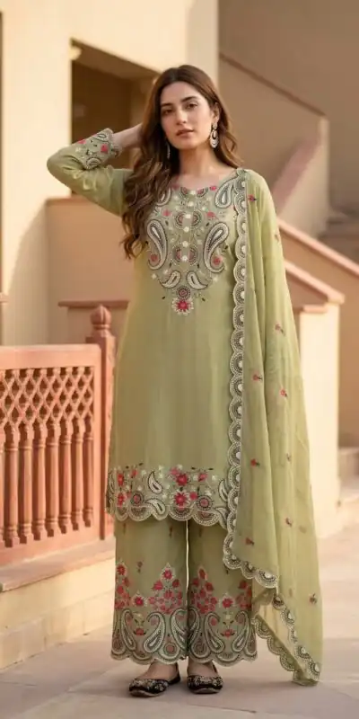 MT 1078 Pista Roman Silk Salwar Suit Perfect for Wedding, Party, Ethnic Day, Anniversary, Diwali – . Now at just ₹2399. Delivery 4-6 Working Days. | Casual Suits, Jump Suits, Creative suits, Designer Suits, Palazzo Suits, Party Wear Suits, Patiala Suits, Salwar suit, Straight Suits