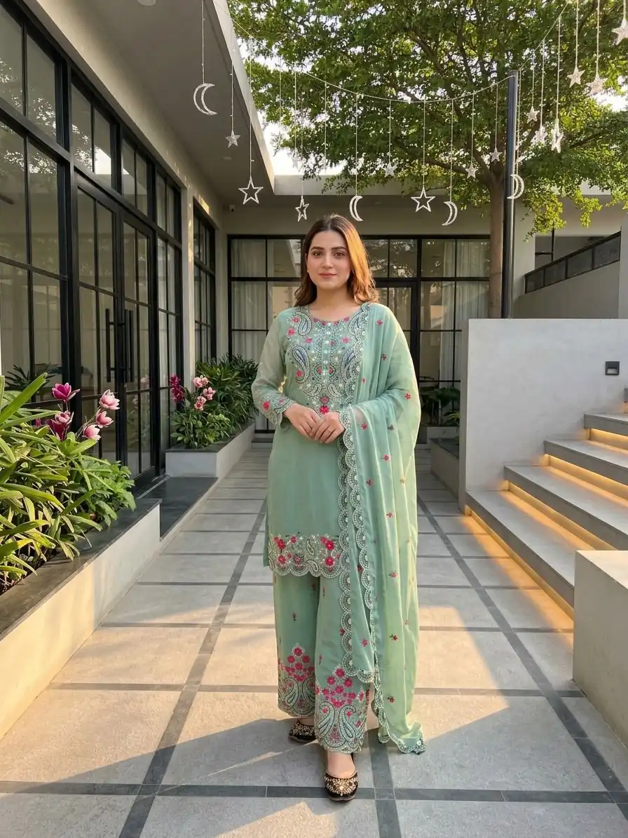 MT 1078 Sea Green Roman Silk Salwar Suit Perfect for Wedding, Party, Ethnic Day, Anniversary, Diwali – . Now at just ₹2399. Delivery 4-6 Working Days. | Casual Suits, Jump Suits, Creative suits, Designer Suits, Palazzo Suits, Party Wear Suits, Patiala Suits, Salwar suit, Straight Suits