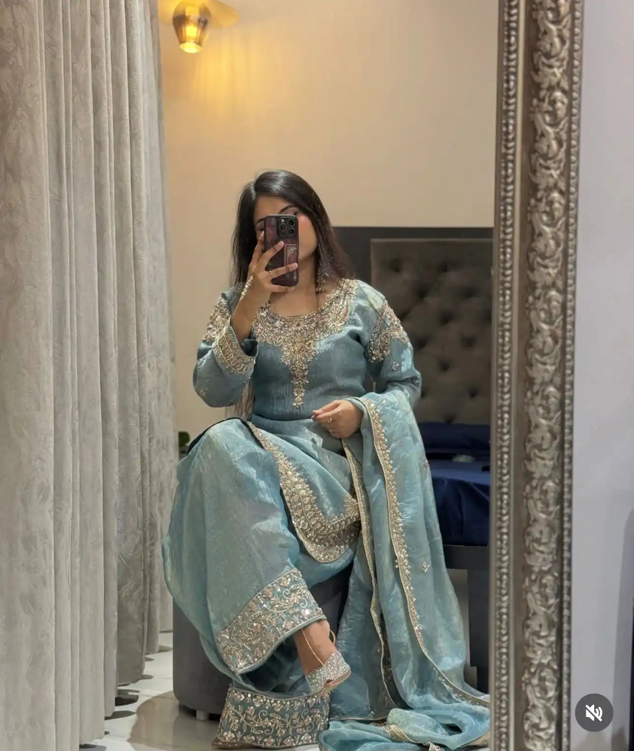 WW 1258 Sky Blue in Pure Zimmy Chu Silk Embroidery Work & Sequins Work Salwar Suit . Affordable Price ₹2099. Delivery 4-6 Working Days. Shop now. | Casual Suits, Jump Suits, Creative suits, Designer Suits, Palazzo Suits, Party Wear Suits, Patiala Suits, Salwar suit, Straight Suits