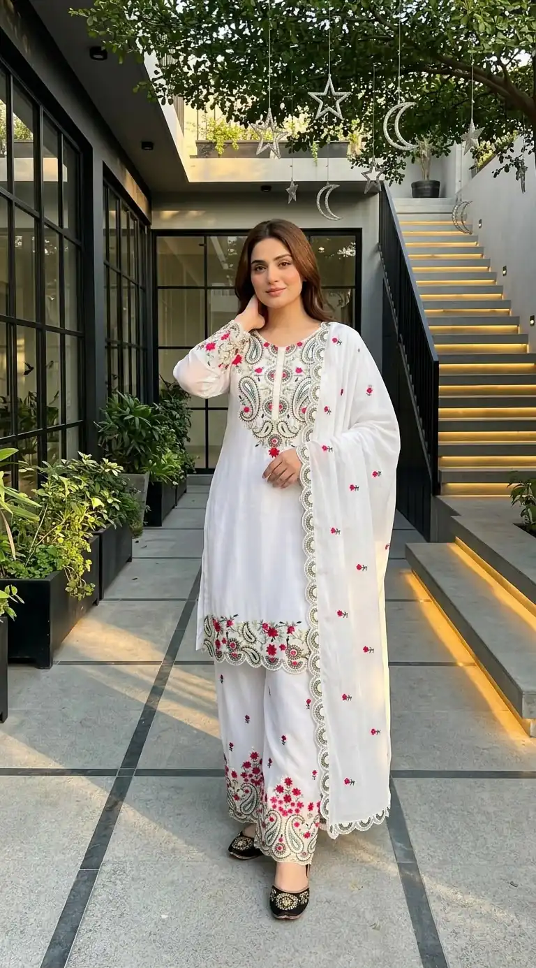MT 1078 White Roman Silk Salwar Suit Perfect for Wedding, Party, Ethnic Day, Anniversary, Diwali – . Now at just ₹2399. Delivery 4-6 Working Days. | Casual Suits, Jump Suits, Creative suits, Designer Suits, Palazzo Suits, Party Wear Suits, Patiala Suits, Salwar suit, Straight Suits