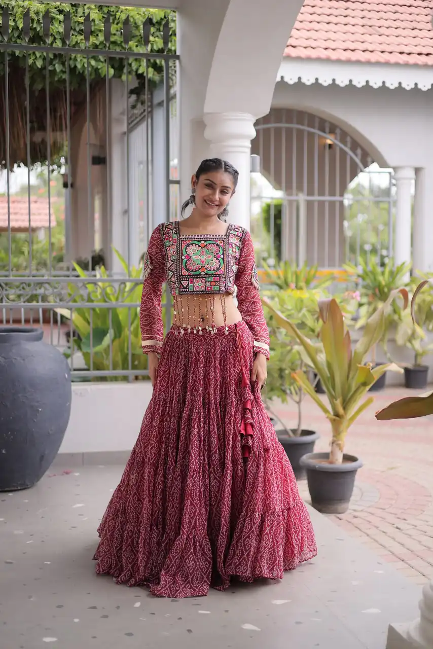 KA 5080 Maroon| Faux Georgette Lehenga Choli with Embroidery Work & Lace Work. Special Price ₹2499. Delivery 4-6 Working Days. Shop now. | Bollywood Lehenga, Creative Lehenga, Designer Lehenga, Embroidered Lehenga, Lehenga, Party Wear Lehenga