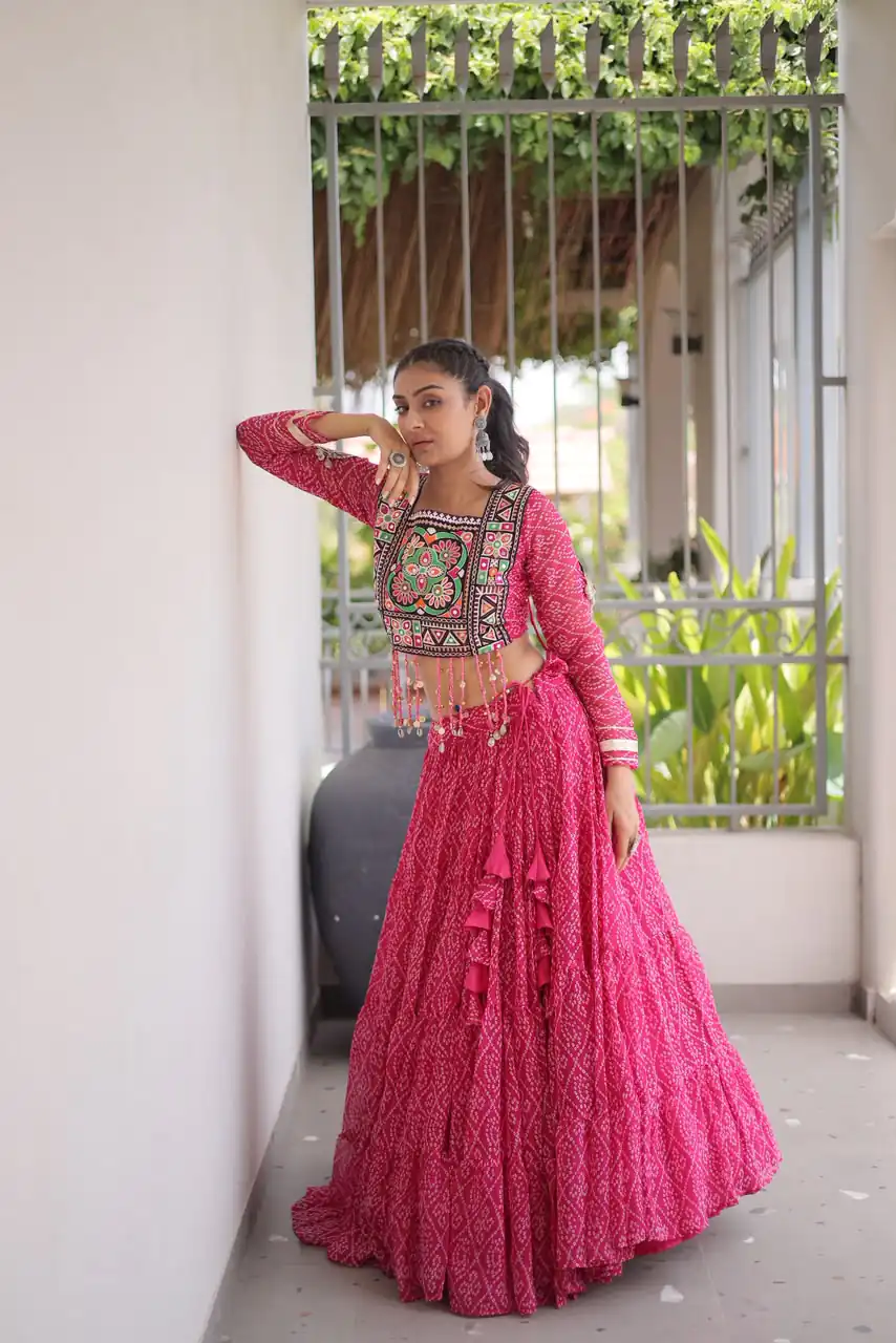 KA 5080 Pink| Faux Georgette Lehenga Choli with Embroidery Work & Lace Work. Special Price ₹2499. Delivery 4-6 Working Days. Shop now. | Bollywood Lehenga, Creative Lehenga, Designer Lehenga, Embroidered Lehenga, Lehenga, Party Wear Lehenga