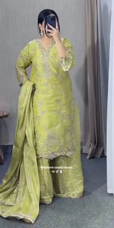 VLM 342 Pista Color Zimmy Silk Salwar Suit with Embroidery Work. Affordable Price ₹2149. Delivery 4-6 Working Days. Shop now. | Casual Suits, Jump Suits, Creative suits, Designer Suits, Palazzo Suits, Party Wear Suits, Patiala Suits, Salwar suit, Straight Suits
