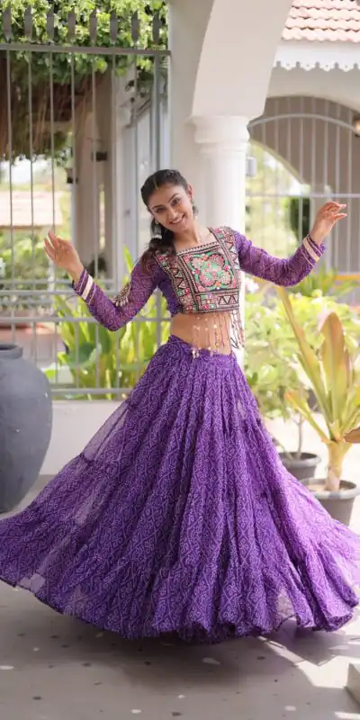 KA 5080 Purple| Faux Georgette Lehenga Choli with Embroidery Work & Lace Work. Special Price ₹2499. Delivery 4-6 Working Days. Shop now. | Bollywood Lehenga, Creative Lehenga, Designer Lehenga, Embroidered Lehenga, Lehenga, Party Wear Lehenga