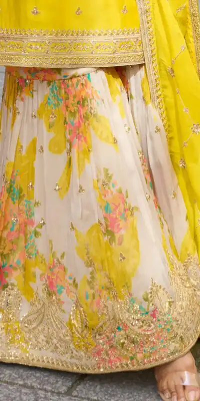 ZC KIARA Yellow Chinon Silk Salwar Suit with Embroidery Work & Sequins Work. Grab it for ₹2399. Delivery 4-6 Working Days. Shop now. | Casual Suits, Jump Suits, Creative suits, Designer Suits, Palazzo Suits, Party Wear Suits, Patiala Suits, Salwar suit, Straight Suits