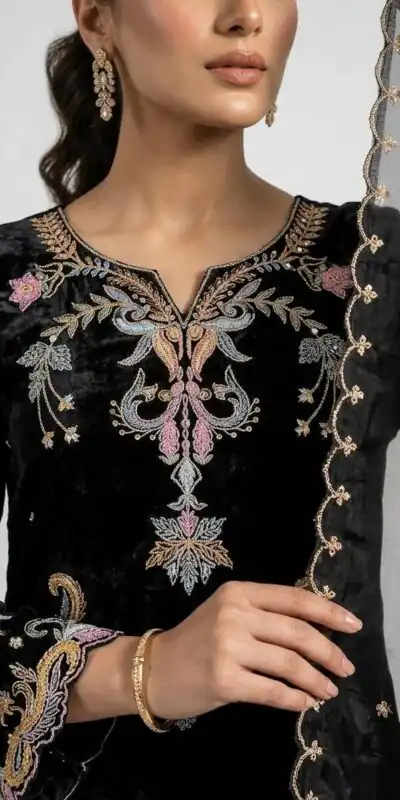 LG 2124 Black Color Roman Silk Salwar Suit with Embroidery Work. Available at ₹2149 only. Delivery 4-6 Working Days. Shop now. | Casual Suits, Jump Suits, Creative suits, Designer Suits, Palazzo Suits, Party Wear Suits, Patiala Suits, Salwar suit, Straight Suits