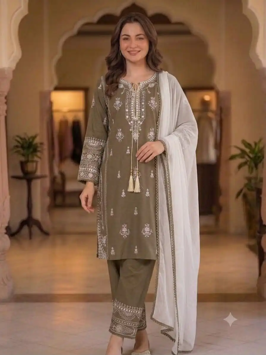 BE 465 Brown in Faux Georgette Mirror Embroidery Work Salwar Suit . Best Price ₹1999. Delivery 4-6 Working Days. Shop now. | Casual Suits, Jump Suits, Creative suits, Designer Suits, Palazzo Suits, Party Wear Suits, Patiala Suits, Salwar suit, Straight Suits