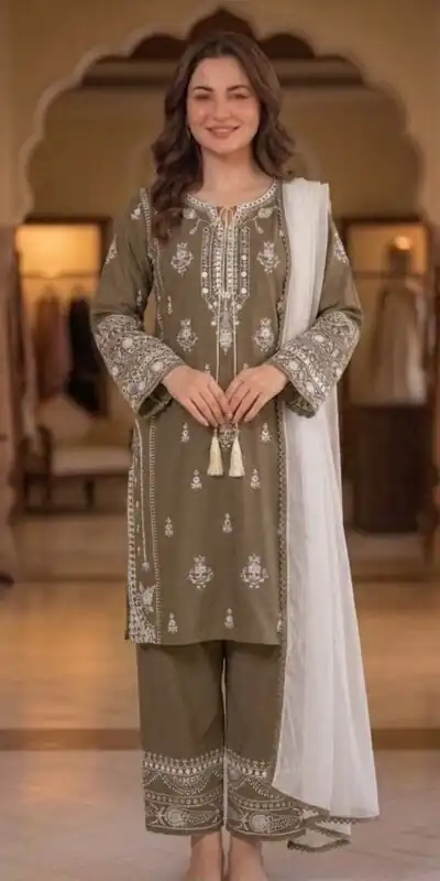 BE 465 Brown in Faux Georgette Mirror Embroidery Work Salwar Suit . Best Price ₹1999. Delivery 4-6 Working Days. Shop now. | Casual Suits, Jump Suits, Creative suits, Designer Suits, Palazzo Suits, Party Wear Suits, Patiala Suits, Salwar suit, Straight Suits