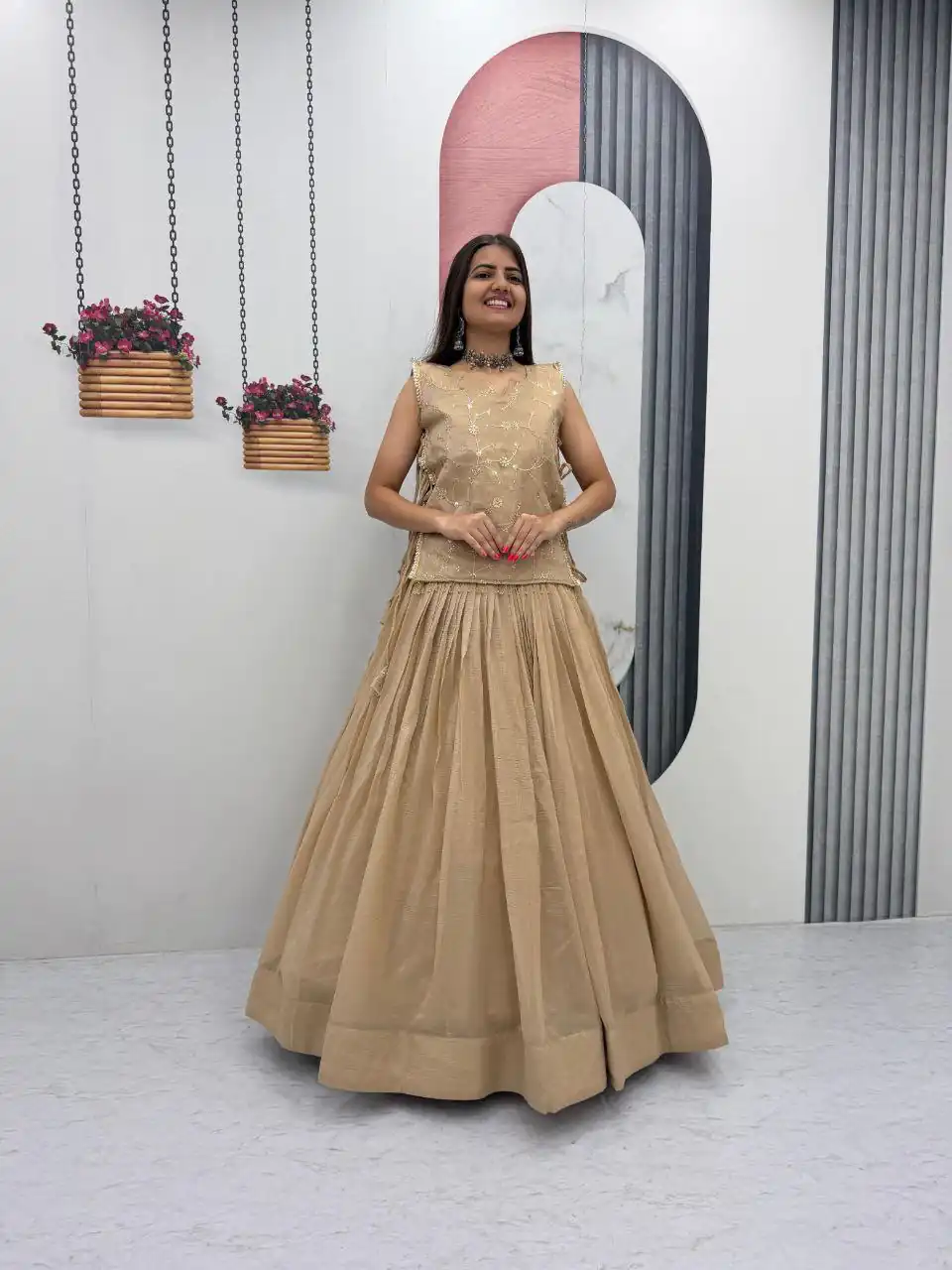 PC 569 Cream Color Crunchy Silk With Sequins Work Lehenga Choli . Special Price ₹2449. Delivery 4-6 Working Days. Shop now. | Bollywood Lehenga, Creative Lehenga, Designer Lehenga, Embroidered Lehenga, Lehenga, Party Wear Lehenga
