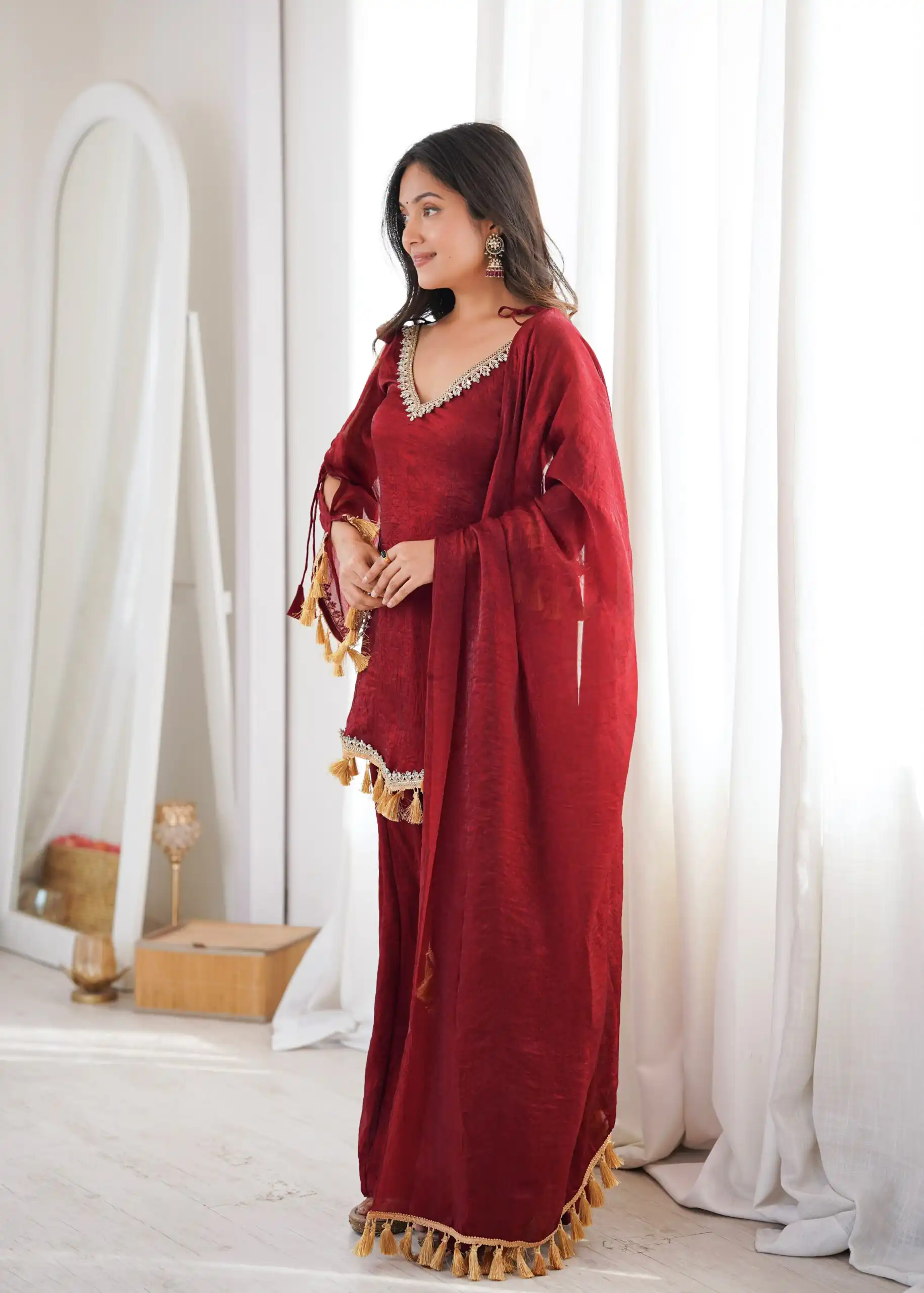 SRK 5357 Maroon Doremon Crush Salwar Suit Perfect for Wedding, Party, Traditional Day, Baisakhi, Karwa Chauth – . Exclusive Offer ₹2099. Delive | Casual Suits, Jump Suits, Creative suits, Designer Suits, Palazzo Suits, Party Wear Suits, Patiala Suits, Salwar suit, Straight Suits