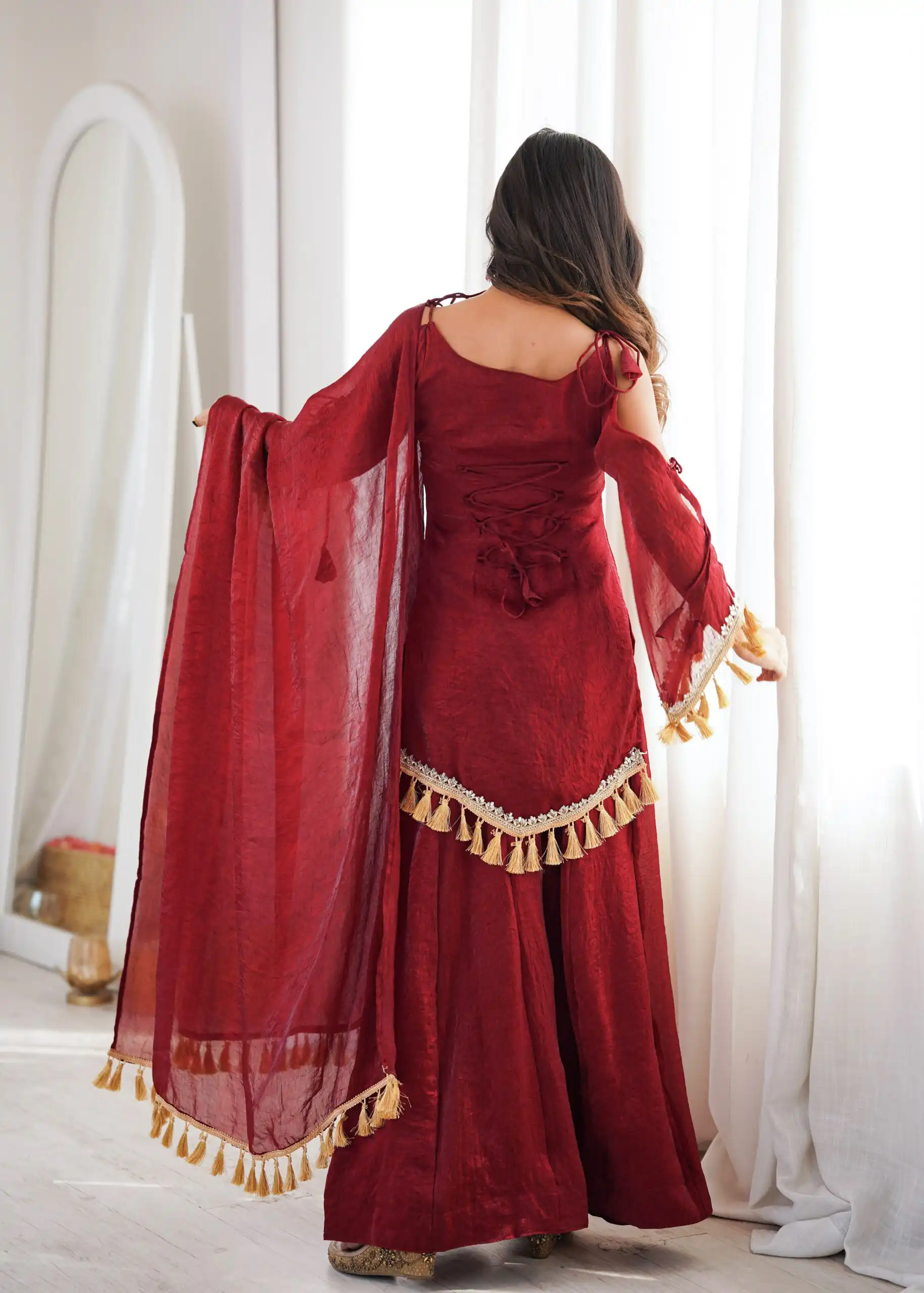 SRK 5357 Maroon Doremon Crush Salwar Suit Perfect for Wedding, Party, Traditional Day, Baisakhi, Karwa Chauth – . Exclusive Offer ₹2099. Delive | Casual Suits, Jump Suits, Creative suits, Designer Suits, Palazzo Suits, Party Wear Suits, Patiala Suits, Salwar suit, Straight Suits