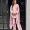 ZSR 3125 Pink Natural Crepp Silk With Embroidery Sequence Work Salwar Suit Perfect for Wedding, Party, Housewarming, Eid, Festival Celebrations | Casual Suits, Jump Suits, Tops & Bottoms, Track Suits, Trendy Wear, Creative suits, Designer Suits, Palazzo Suits, Party Wear Suits, Patiala Suits, Salwar suit, Straight Suits