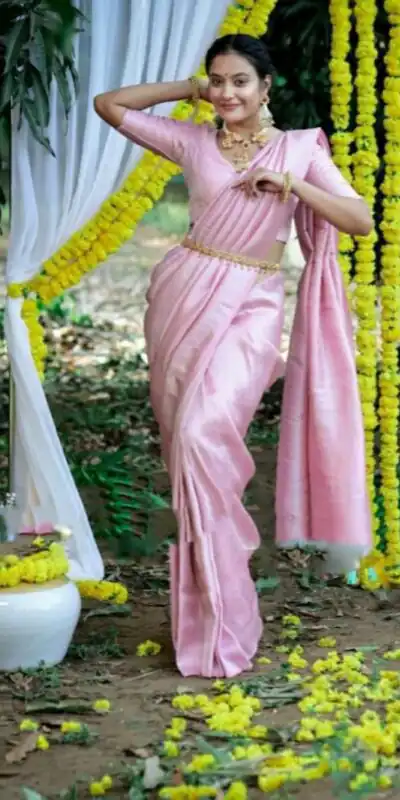 KP 2098 Pink Soft Lichi Silk Cloth Saree Perfect for Wedding, Party, Family Gatherings, Sangeet, Ethnic Day – . Festive Deal ₹1349. Delivery 4-6 Workin | Creative Sarees, Bollywood Sarees, Designer Sarees, Embroidered Sarees, Ethnic Saree, Modern Digital sarees, Party Wear Sarees, Sarees