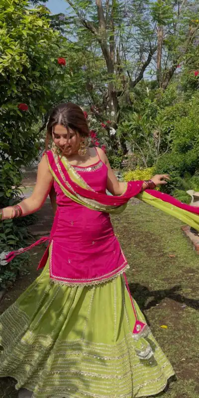 SRK 5344 | SRK 5344 Pretty Pista Fendy Silk Real Mirror Work Lehenga Choli Lehenga Choli Wedding, Party 2449/- Price ,Delivery 4-6 Working Days. Shop now | Bollywood Lehenga, Creative Lehenga, Designer Lehenga, Embroidered Lehenga, Lehenga, Party Wear Lehenga