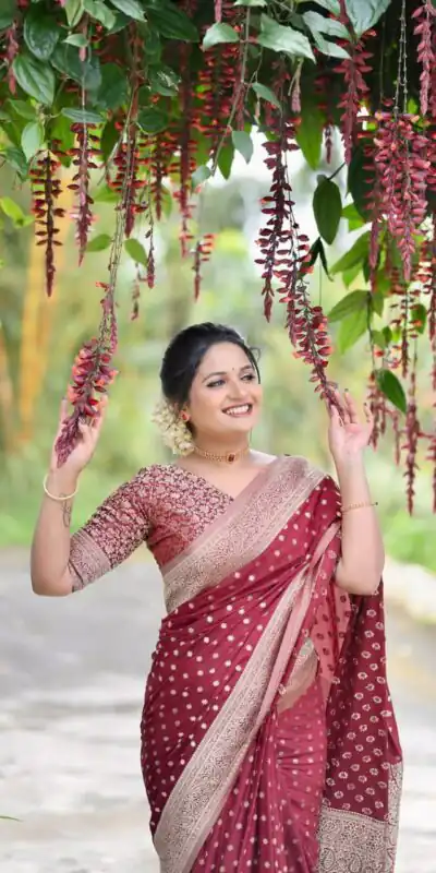 KPR 228 Red in Soft Lichi Silk Jacquard Work Designer Work Saree . Exclusive Offer ₹1349. Delivery 4-6 Working Days. Shop now. | Creative Sarees, Bollywood Sarees, Designer Sarees, Embroidered Sarees, Ethnic Saree, Modern Digital sarees, Party Wear Sarees, Sarees