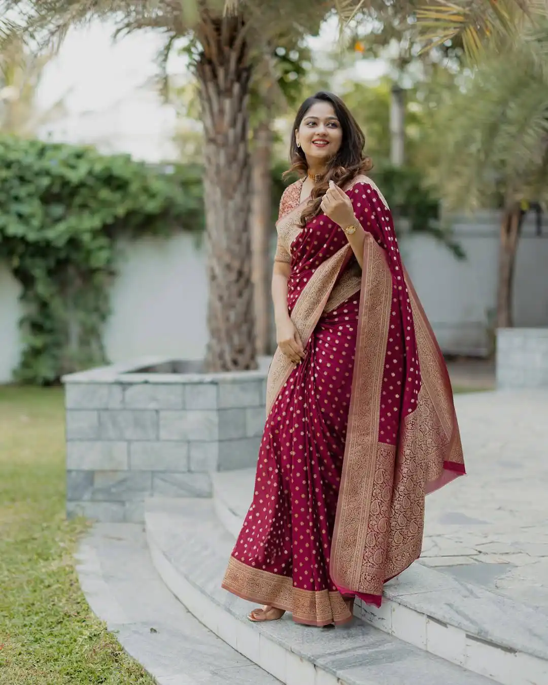 KPR 228 Red in Soft Lichi Silk Jacquard Work Designer Work Saree . Exclusive Offer ₹1349. Delivery 4-6 Working Days. Shop now. | Creative Sarees, Bollywood Sarees, Designer Sarees, Embroidered Sarees, Ethnic Saree, Modern Digital sarees, Party Wear Sarees, Sarees