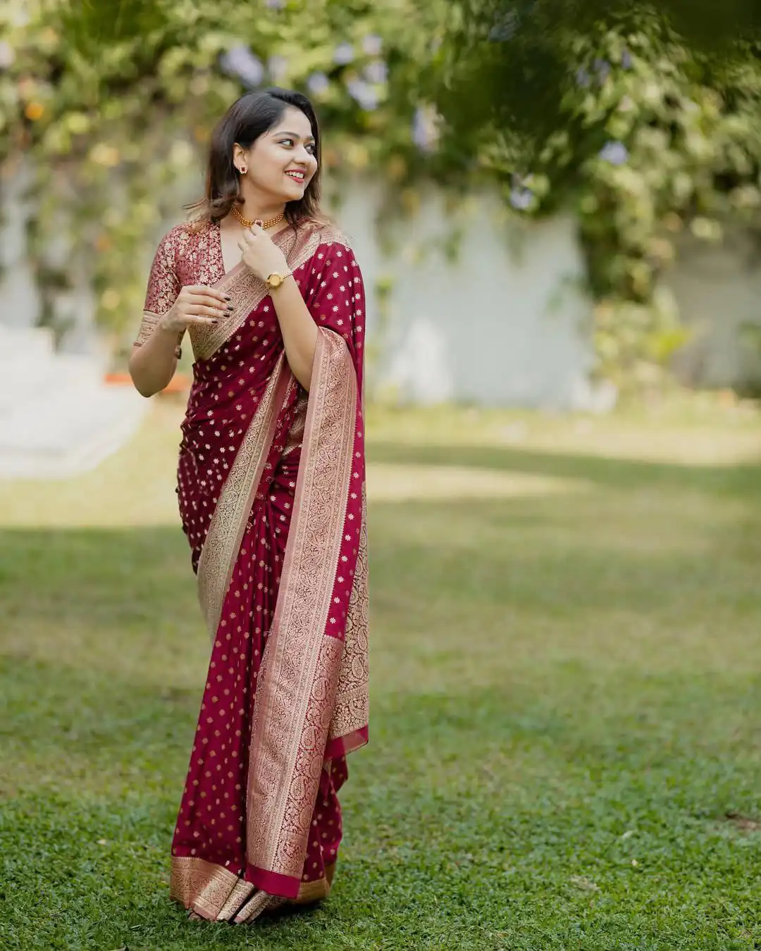 KPR 228 Red in Soft Lichi Silk Jacquard Work Designer Work Saree . Exclusive Offer ₹1349. Delivery 4-6 Working Days. Shop now. | Creative Sarees, Bollywood Sarees, Designer Sarees, Embroidered Sarees, Ethnic Saree, Modern Digital sarees, Party Wear Sarees, Sarees