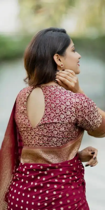 KPR 228 Red in Soft Lichi Silk Jacquard Work Designer Work Saree . Exclusive Offer ₹1349. Delivery 4-6 Working Days. Shop now. | Creative Sarees, Bollywood Sarees, Designer Sarees, Embroidered Sarees, Ethnic Saree, Modern Digital sarees, Party Wear Sarees, Sarees