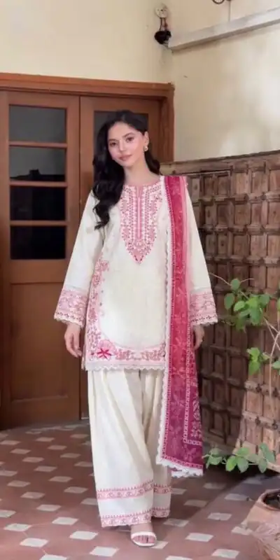 AD 233 White in White Satin Rayon Digital Print & Embroidery Work Salwar Suit . Festive Deal ₹2449. Delivery 4-6 Working Days. Shop now. | Casual Suits, Jump Suits, Creative suits, Designer Suits, Palazzo Suits, Party Wear Suits, Patiala Suits, Salwar suit, Straight Suits