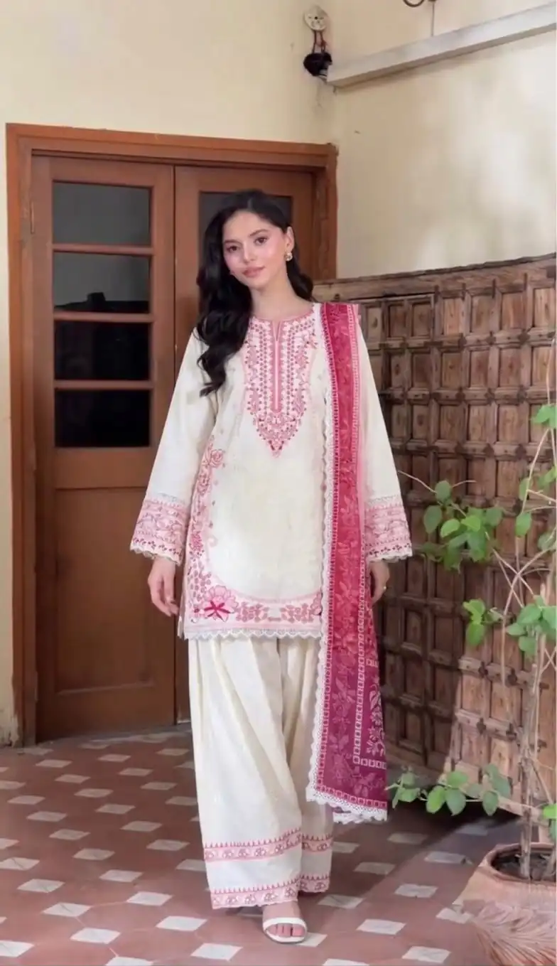 AD 233 White in White Satin Rayon Digital Print & Embroidery Work Salwar Suit . Festive Deal ₹2449. Delivery 4-6 Working Days. Shop now. | Casual Suits, Jump Suits, Creative suits, Designer Suits, Palazzo Suits, Party Wear Suits, Patiala Suits, Salwar suit, Straight Suits
