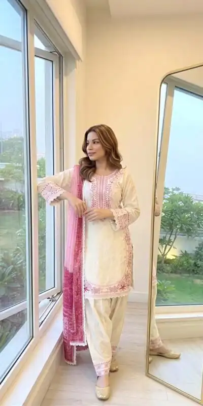 AD 233 White in White Satin Rayon Digital Print & Embroidery Work Salwar Suit . Festive Deal ₹2449. Delivery 4-6 Working Days. Shop now. | Casual Suits, Jump Suits, Creative suits, Designer Suits, Palazzo Suits, Party Wear Suits, Patiala Suits, Salwar suit, Straight Suits