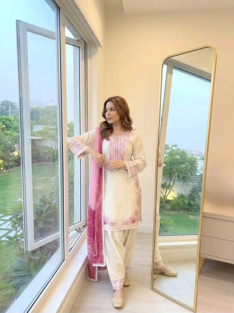 AD 233 White in White Satin Rayon Digital Print & Embroidery Work Salwar Suit . Festive Deal ₹2449. Delivery 4-6 Working Days. Shop now. | Casual Suits, Jump Suits, Creative suits, Designer Suits, Palazzo Suits, Party Wear Suits, Patiala Suits, Salwar suit, Straight Suits