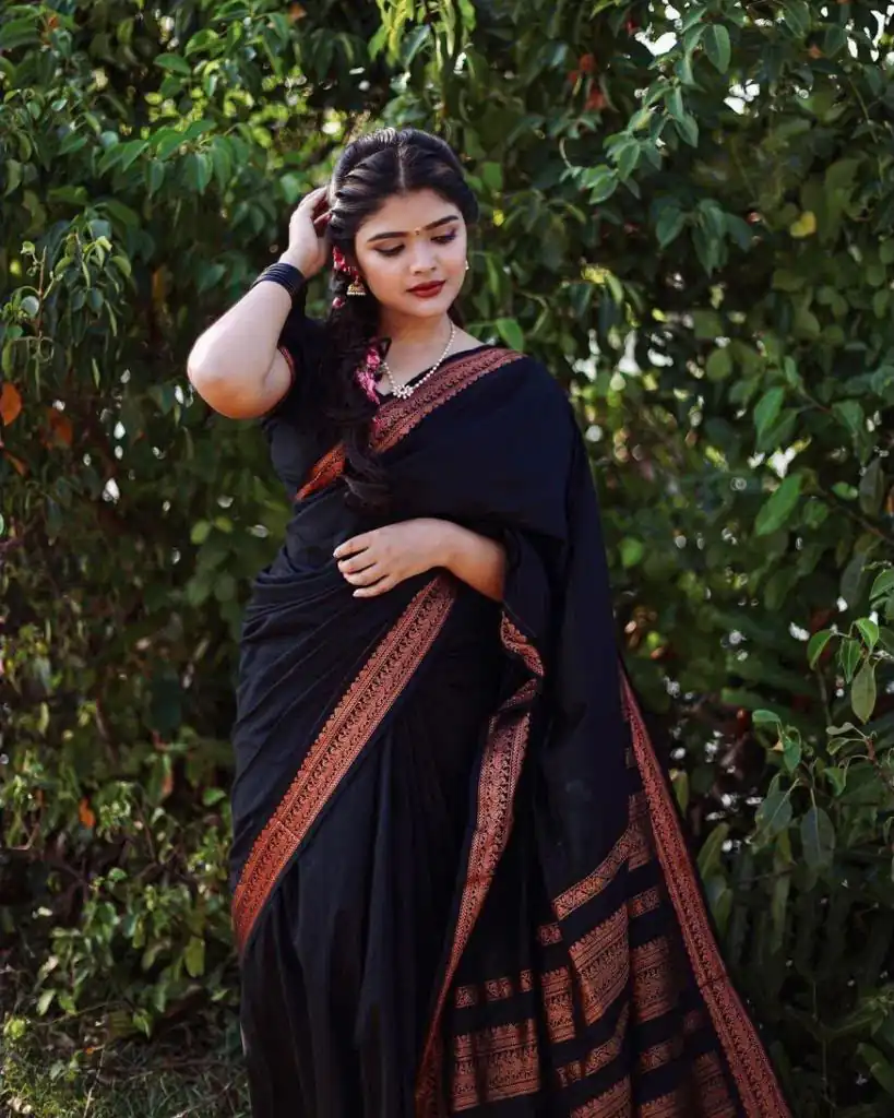 KPR 159 Black Soft Lichi Silk Cloth Saree Perfect for Wedding, Party, Family Gatherings, Sangeet, Ethnic Day – . Festive Deal ₹1349. Delivery 4-6 Workin | Creative Sarees, Bollywood Sarees, Designer Sarees, Embroidered Sarees, Ethnic Saree, Modern Digital sarees, Party Wear Sarees, Sarees