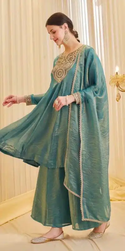 KF 1727 Blue Fandy Silk Salwar Suit Perfect for Wedding, Party, Family Gatherings, Onam, Engagement – . Affordable Price ₹1849. Delivery 4-6 Working Da | Casual Suits, Jump Suits, Creative suits, Designer Suits, Palazzo Suits, Party Wear Suits, Patiala Suits, Salwar suit, Straight Suits