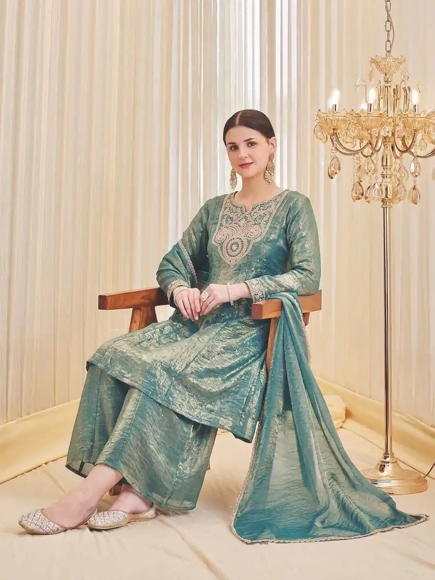 KF 1727 Blue Fandy Silk Salwar Suit Perfect for Wedding, Party, Family Gatherings, Onam, Engagement – . Affordable Price ₹1849. Delivery 4-6 Working Da | Casual Suits, Jump Suits, Creative suits, Designer Suits, Palazzo Suits, Party Wear Suits, Patiala Suits, Salwar suit, Straight Suits